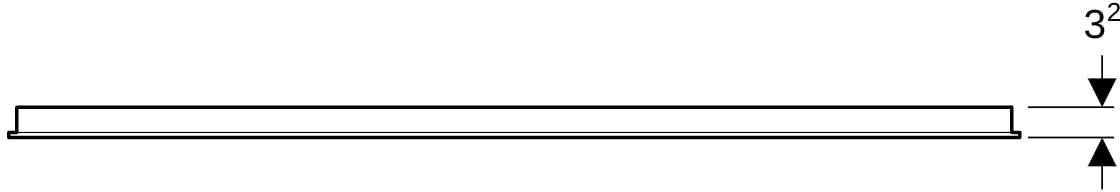 Geberit Option Basic Lichtspiegel eckig 50x70cm mit LED-Beleuchtung oben, Aluminium eloxiert