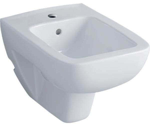 Geberit Renova Plan Wandbidet mit Überlauf in Weiß – KeraTect Oberfläche