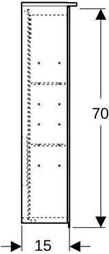 Geberit Option Plus Spiegelschrank mit LED-Beleuchtung, 3 Türen, 90 cm, verspiegelt