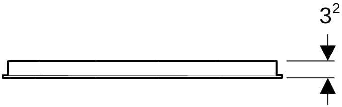 Geberit Option Basic Lichtspiegel eckig 50x70cm mit LED-Beleuchtung oben, Aluminium eloxiert