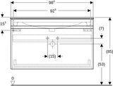 Geberit Renova Plan Waschtisch-Set mit Unterschrank, 55 cm, Nussbaum hickory hell