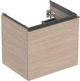 Geberit Acanto Waschtischunterschrank 60 cm – 1 Schublade, 1 Innenschublade, weiß hochglänzend/Glas