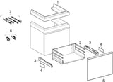 Geberit Citterio Unterschrank für Waschtisch, 73,4 cm, 1 Schublade, Eiche graubraun