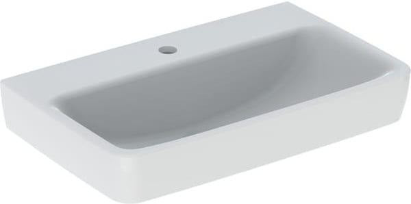 Geberit Renova Compact Waschtisch 65x40 cm mit Hahnloch und Überlauf in Weiß