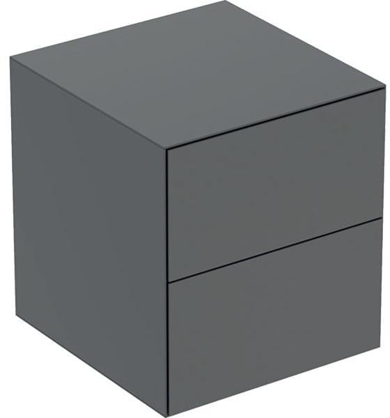 GEBERIT ONE Seitenschrank mit 2 Schubladen, 45 x 49,2 x 47 cm, weiß hochglänzend