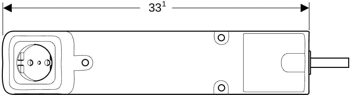 Geberit Steckdosenelement für ONE und Acanto Waschtischunterschränke – IP20, 230 V