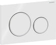 Geberit Sigma20 Betätigungsplatte, rund, 2-Mengen-Spülung, weiß glänzend / chrom glänzend