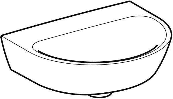 GEBERIT Renova Handwaschbecken 45x36 cm ohne Hahnloch, ohne Überlauf, weiß