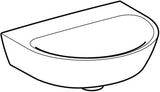 GEBERIT Renova Handwaschbecken 45x36 cm ohne Hahnloch, ohne Überlauf, weiß
