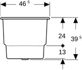 GEBERIT Bambini Sitzbadewanne 71,5x46,5x39,5 cm, weiß, ohne Überlauf