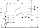 GEBERIT Bambini Spiel- und Waschlandschaft 90 cm – 2 Waschplätze, 2 Hahnlöcher, weiß