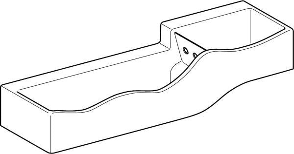 GEBERIT Bambini Spiel- und Waschlandschaft für 3 Waschtischarmaturen, 139 cm, weiß