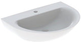 Geberit Renova Waschtisch 60x48 cm mit Hahnloch mittig, ohne Überlauf, weiß, KeraTect