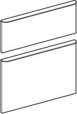 Geberit Smyle Schubladenfronten 2 St. mit Griffen sand-grau für Waschtisch-Unterschrank 75 cm
