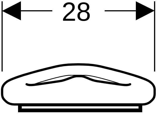 GEBERIT Bambini WC-Sitzring für Kleinkinder achatgrau – Matt, PUR, 280 x 305 mm