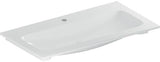 GEBERIT iCon Möbelwaschtisch 90x48 cm mit Hahnloch ohne Überlauf in Weiß