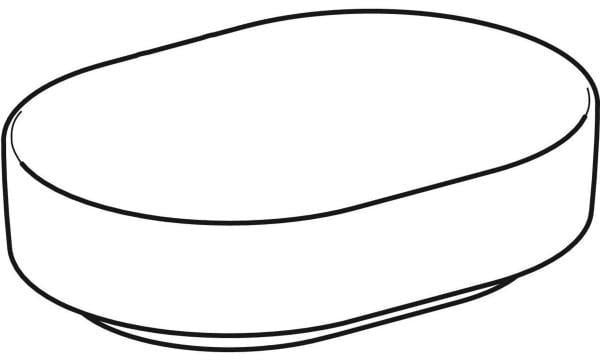 Geberit VariForm Aufsatzwaschtisch elliptisch 55x40 cm weiß KeraTect ohne Hahnloch