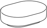 Geberit VariForm Aufsatzwaschtisch elliptisch 55x40 cm weiß KeraTect ohne Hahnloch