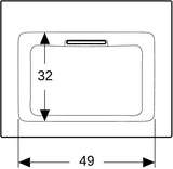 Geberit ONE Möbelwaschtisch 60x48 cm CleanDrain ohne Hahnloch ohne Überlauf weiß KeraTect