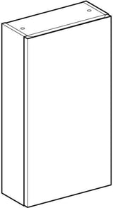 Geberit Renova Plan Hängeschrank 39 cm mit 1 Tür, Nussbaum hickory, Soft-Close & Spiegel