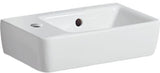 Geberit Renova Compact Handwaschbecken 40x25 cm, Hahnloch links, weiß – mit Überlauf