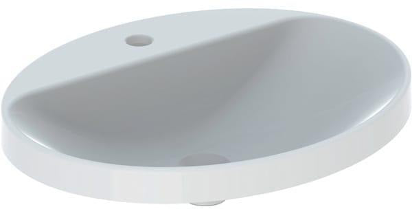 Geberit VariForm Einbauwaschtisch oval 60x48 cm mit Hahnlochbank KeraTect