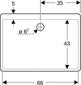 GEBERIT Publica Mehrzweckbecken 50x14x40 cm, weiß, ohne Überlauf