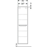 Geberit Hochschrank MYDAY 400x1500x275 mm Lack taupe hochglanz mit Dämpfung