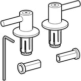 GEBERIT Set Scharniere für WC-Sitz Lineo – 2 Stück mit Innensechskantschlüssel
