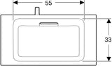 Geberit ONE Möbelwaschtisch 75x40 cm mit CleanDrain und KeraTect in Weiß