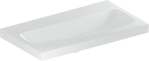 Geberit iCon Light Waschtisch 75x42 cm, verkürzte Ausladung, mit Hahnloch und Überlauf, weiß