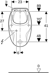 Geberit Corso Deckelurinal – Zulauf hinten, Abgang hinten, weiß, KeraTect
