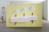 GEBERIT Bambini Spiel- und Waschlandschaft 140 cm – 3 Waschplätze, 3 Hahnlöcher, weiß-alpin matt