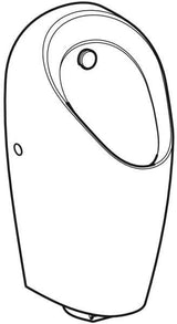 GEBERIT Selva Urinal mit integrierter Steuerung, Netzbetrieb, spülrandlos, weiß