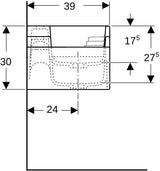 GEBERIT Bambini Spiel- und Waschlandschaft 140 cm – 3 Waschplätze, 3 Hahnlöcher, weiß-alpin matt