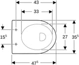 GEBERIT Renova Stand-WC Flachspüler, weiß KeraTect, Abgang horizontal