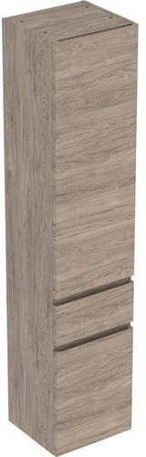 Geberit Renova Plan Hochschrank 39x180x36 cm Nussbaum hickory, 2 Türen, 1 Schublade
