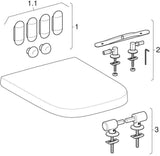 Geberit Renova Plan WC-Sitz eckig mit QuickRelease & Absenkautomatik, weiß