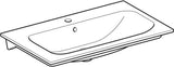 GEBERIT Renova Plan Möbelwaschtisch 100x48 cm mit Hahnloch und Überlauf in Weiß
