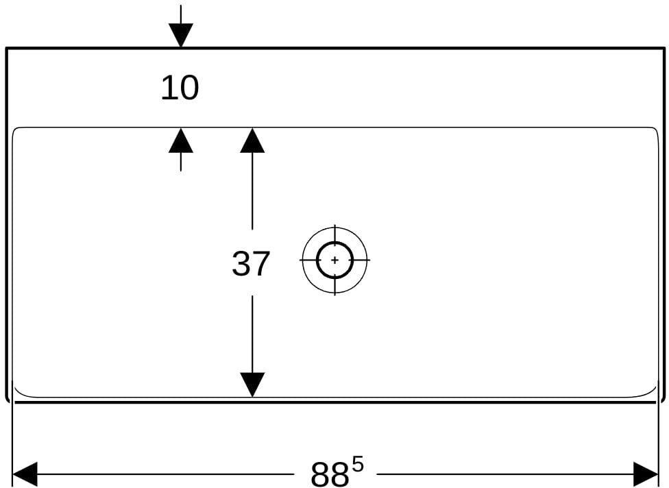 Geberit ONE Waschtisch 60x48 cm weiß KeraTect ohne Hahnloch ohne Überlauf