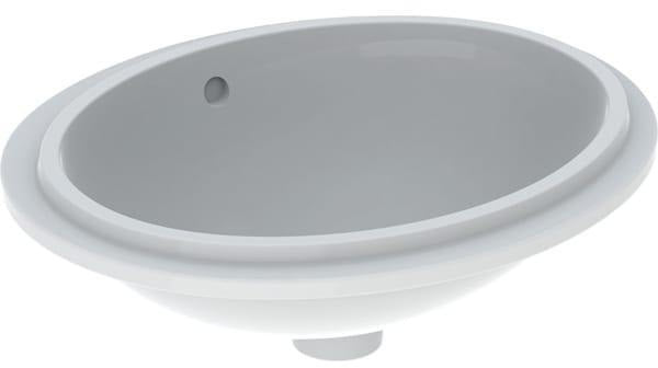 Geberit VariForm Unterbauwaschtisch oval 49,5 cm mit KeraTect und Überlauf