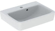Geberit Renova Plan Aufsatz-Handwaschbecken 50x38 cm mit Hahnloch & Überlauf, weiß