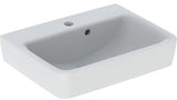 Geberit Renova Plan Aufsatz-Handwaschbecken 50x38 cm mit Hahnloch & Überlauf, weiß