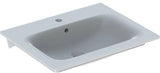 GEBERIT Renova Plan Möbelwaschtisch 100x48 cm mit Hahnloch und Überlauf in Weiß