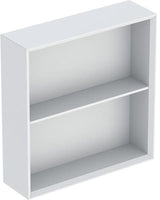 Geberit Regal quadratisch 45x46,7x13,2 cm weiß Hochglanz – Wandhängendes Badregal mit Einlegeboden