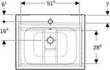 Geberit Renova Plan Waschtisch-Set mit Unterschrank, 55 cm, Nussbaum hickory hell