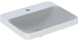 Geberit VariForm Einbauwaschtisch 55x45cm rechteckig mit Hahnlochbank, weiß KeraTect