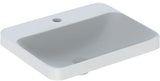 Geberit VariForm Einbauwaschtisch 55x45cm rechteckig mit Hahnlochbank, weiß KeraTect