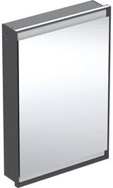 Geberit ONE Spiegelschrank mit ComfortLight, 1 Tür, 60 cm, Unterputz, schwarz matt – mit Touchsensor und App