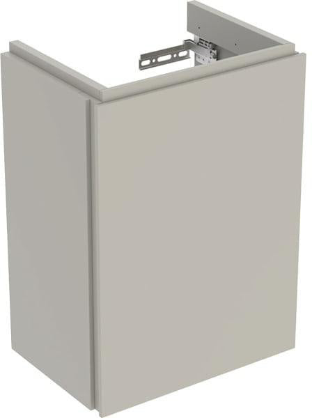 Geberit Xeno2 Unterschrank für Handwaschbecken, 38 cm, greige matt, mit 1 Tür und Soft-Close